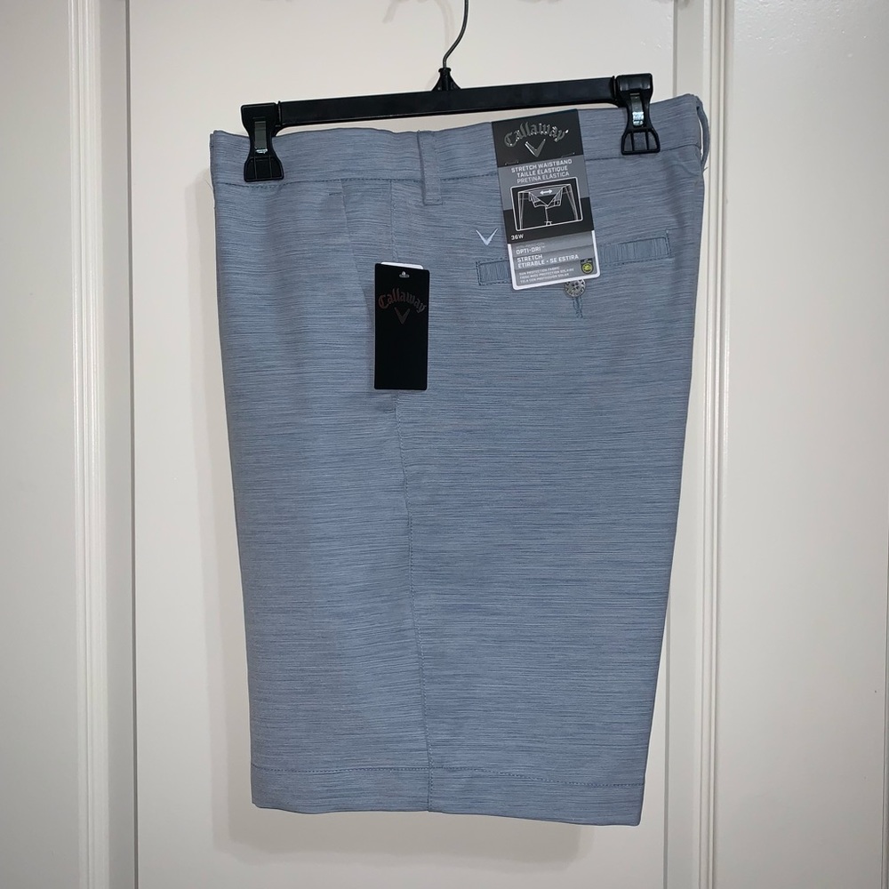 Callaway GOLF Baby Blue Heathered Shorts SZ 36 ⚡️NWT